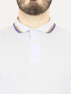 Polo Colcci Masculina Piquet Detalhe Listras Branca