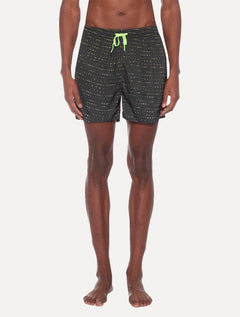 Short Calvin Klein Swimwear Masculino D'Água Wave Dots Chumbo