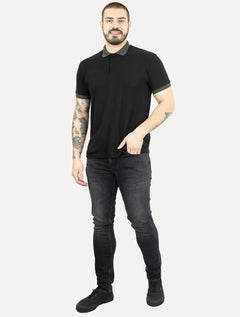 Polo Aramis Masculina Piquet Maquinetada Vegas Preto