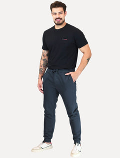 Calça Calvin Klein Masculina Moletom Back Logo Azul Marinho