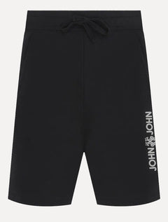 Bermuda John John Masculina Moletom New Basic Preta