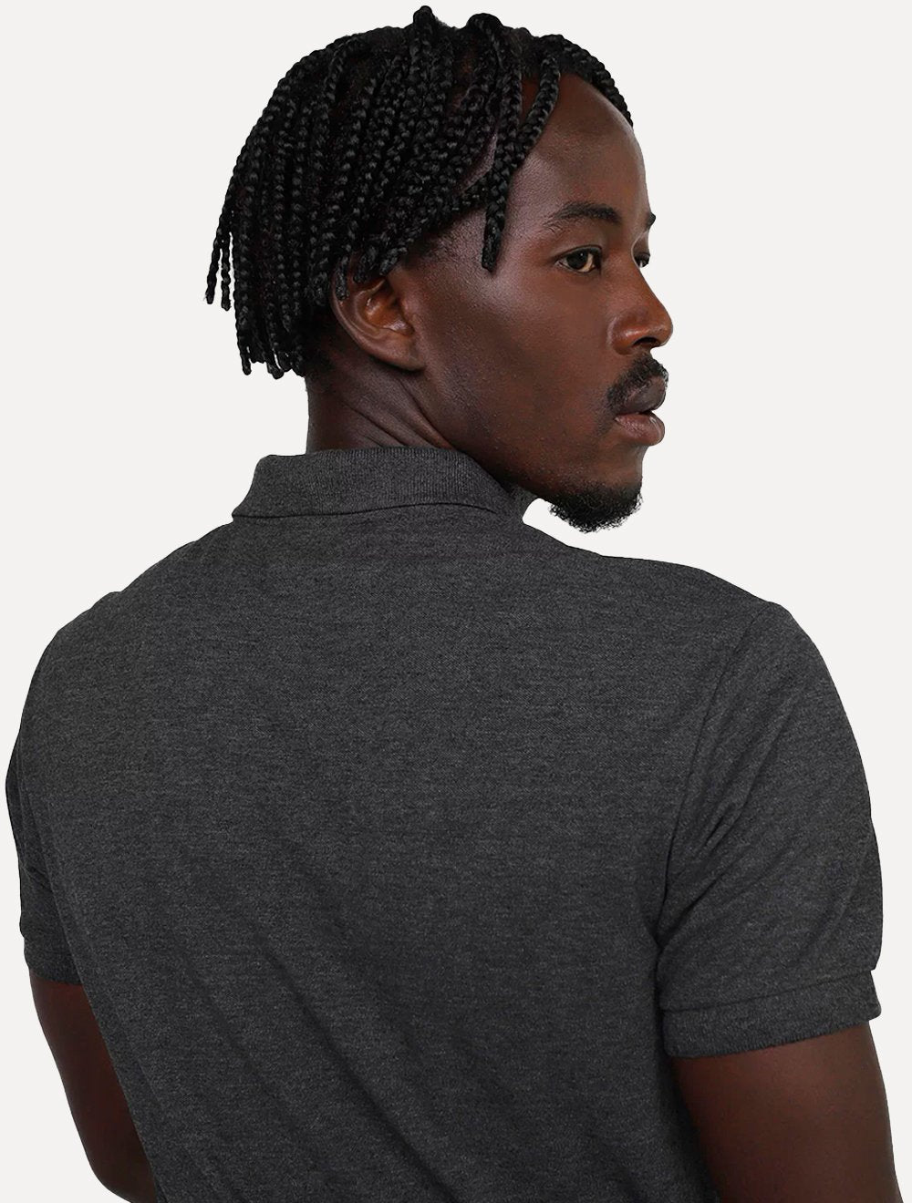 Polo Aramis Masculina Piquet Inner Detail Tape Grafite Mescla