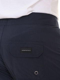 Bermuda Aeropostale Masculino Boardshorts NYC Aero Tape Azul Marinho