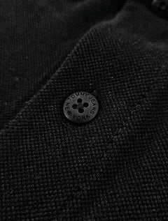 Polo Tommy Jeans Masculina Regular Piquet Flag Cuffs Preta