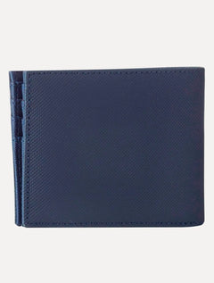 Carteira Lacoste Masculina Classic Bifold Petit Piquet Azul Marinho