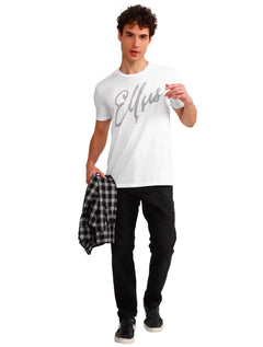Camiseta Ellus Masculina Classic Manual Script Branca