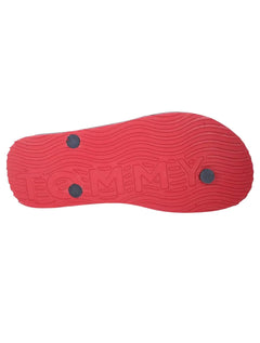 Chinelo Tommy Hilfiger Masculino Rubber Strip Simon 34R Vermelho/ Marinho