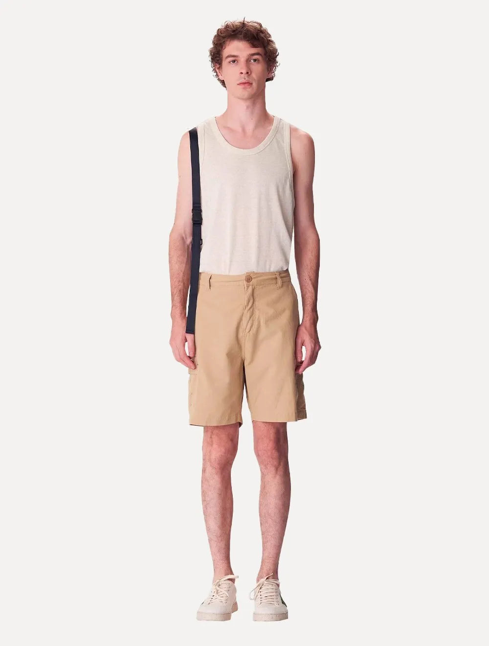 Bermuda Osklen Masculina Cargo Cotton Linen New Cáqui