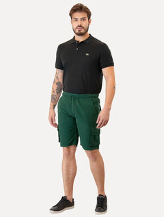 Bermuda Lacoste Masculina Cotton Cargo Pockets Verde