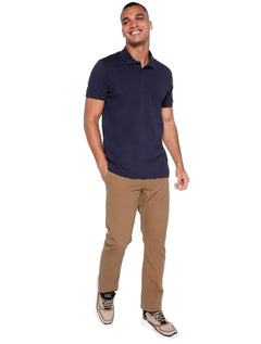 Polo Forum Masculina Piquet Muscle Logo Azul Marinho
