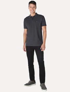 Polo Aramis Masculina Basic Piquet Grafite Mescla