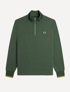 Blusa Fred Perry Moletom Masculina Regular Half Zip Verde