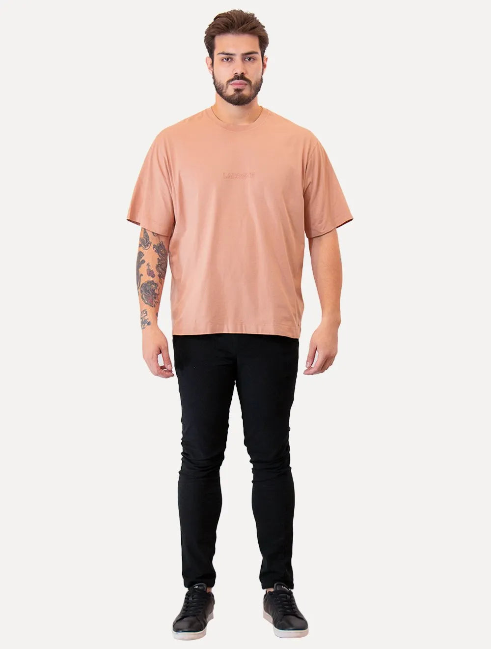 Camiseta Lacoste Masculina Loose Fit Summer Collection Rosé