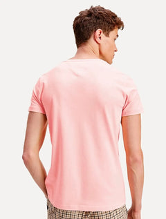 Camiseta Tommy Hilfiger Masculina Essential Cotton Rosa Claro