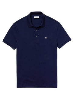 Polo Lacoste Masculina Piquet Slim Fit Stretch Azul Marinho