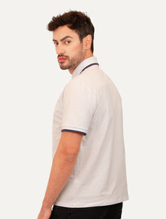 Polo Ellus Masculina Piquet Classic Easa Tri Dark Branca