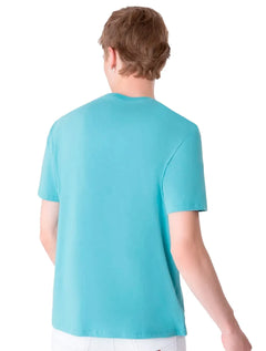 Camiseta Tommy Jeans Masculina Timeless Circle Badge Azul Turquesa