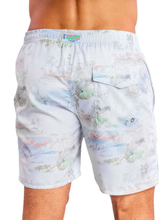 Short Sergio K Masculino D'Água Beachwear Monte Carlo Branco