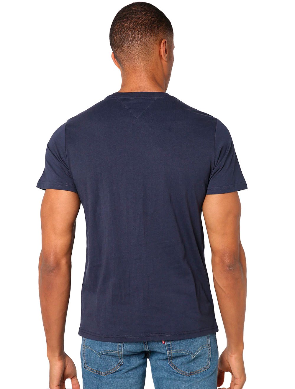 Camiseta Tommy Jeans Masculina Chest College Graphic Azul Marinho