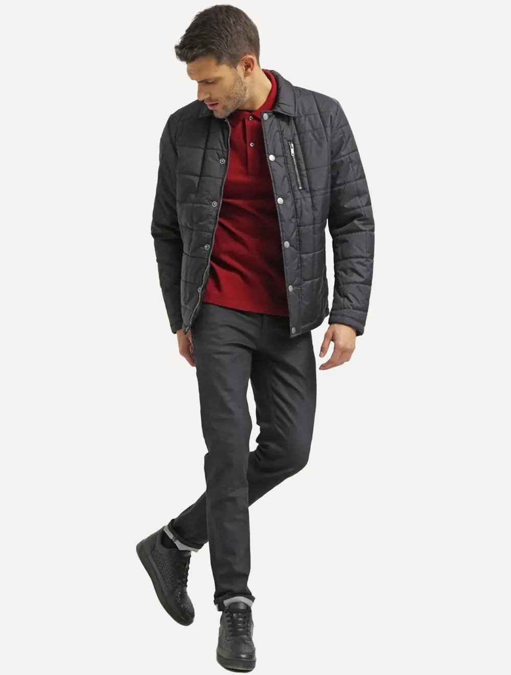Polo Lacoste Masculina L.12.12 Bordô