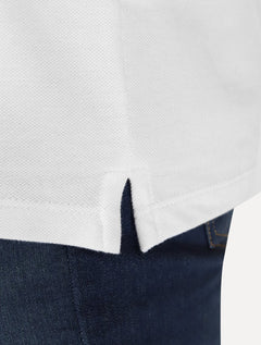 Polo Calvin Klein Masculina Piquet Slim Half Zip Branca