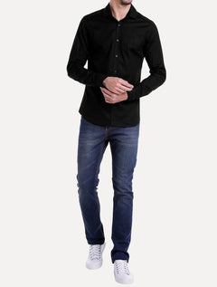 Camisa John John Masculina New Straight Preta