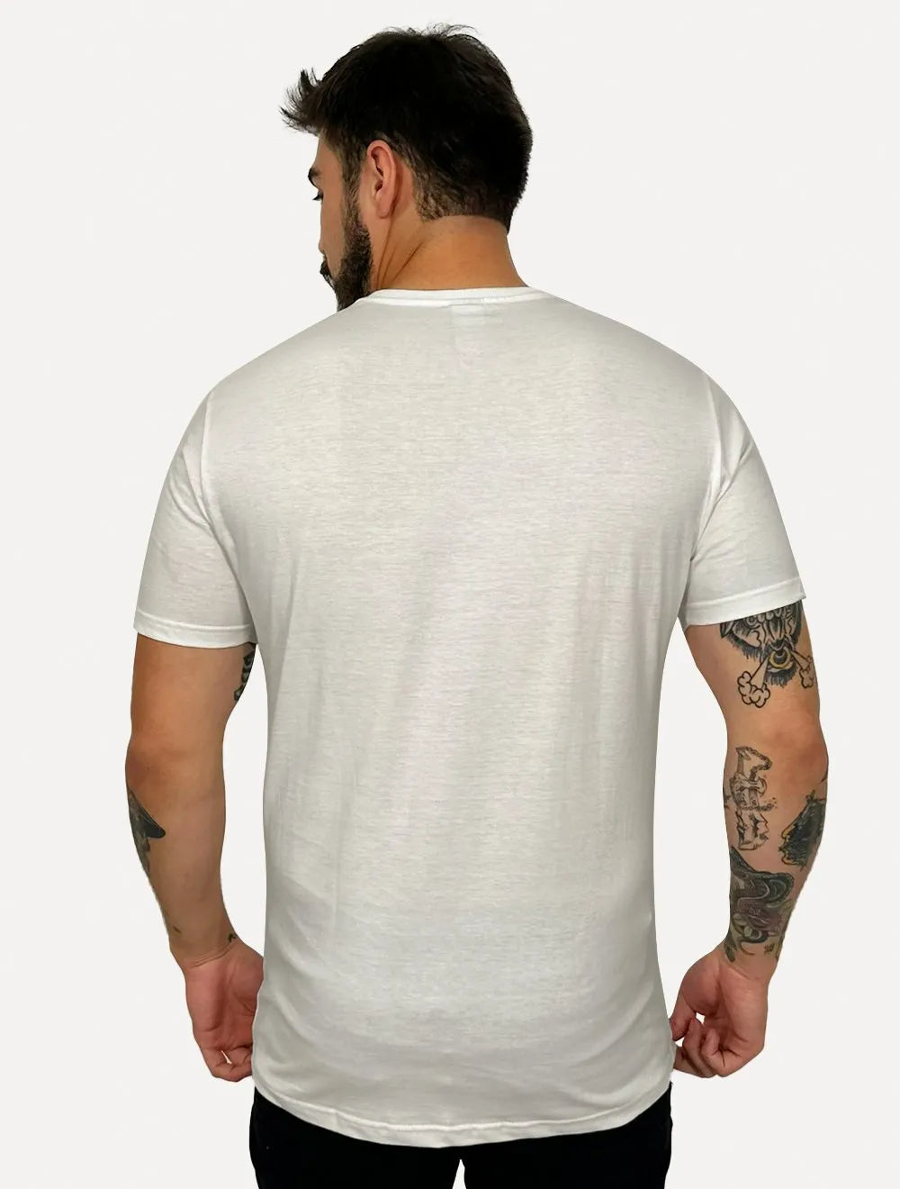 Camiseta King & Joe Masculina Slim Mapa Zanzibar Off-White