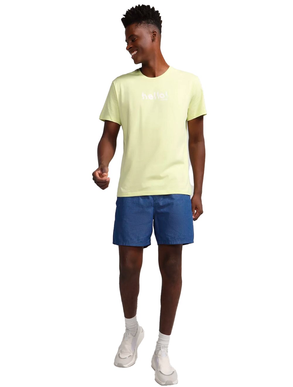 Camiseta Colcci Masculina Hello Sunny Amarela
