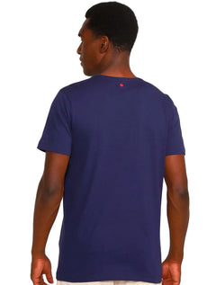 Camiseta Forum Masculina Logo Glitch Azul Marinho