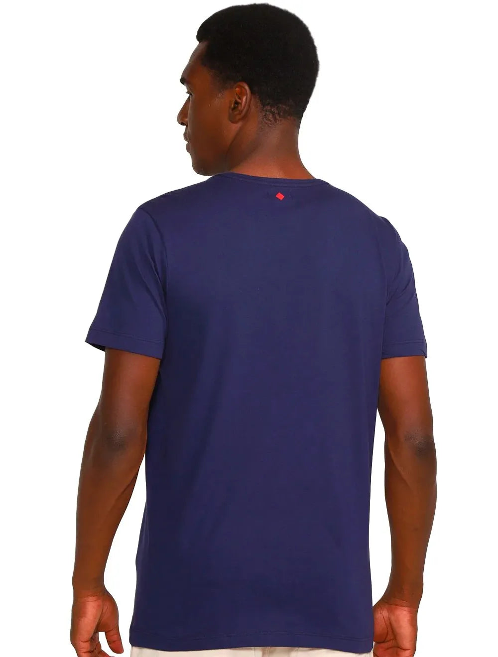Camiseta Forum Masculina Logo Glitch Azul Marinho