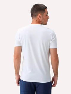 Camisetas Calvin Klein Underwear Masculinas C-Neck Branca Pack 2UN
