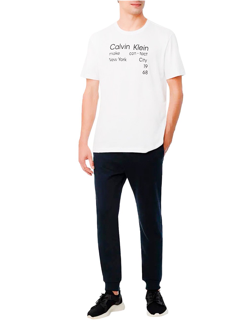 Camiseta Calvin Klein Masculina Make Contact New York Branca