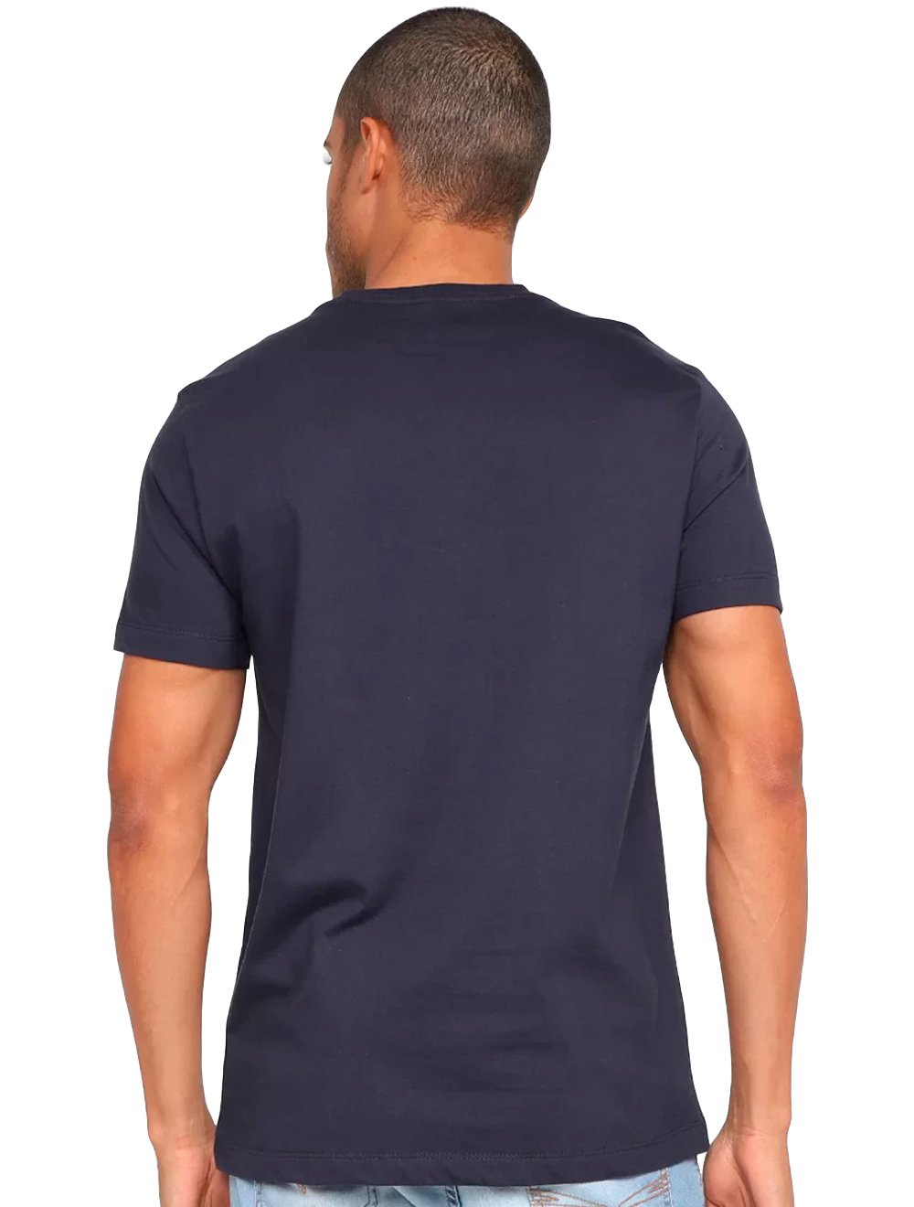 Camiseta Aramis Masculina Cubo Vazado Azul Marinho