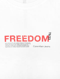 Camiseta Calvin Klein Jeans Masculina Freedom 78/23 Branca