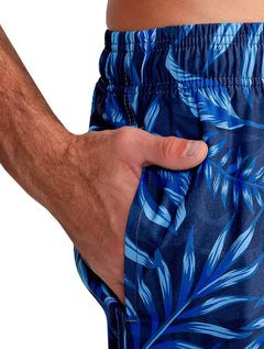 Short Dudalina Masculino D'Água Floral Azul Escuro