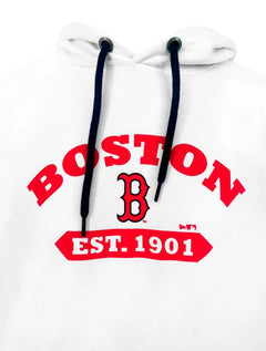Moletom New Era Masculino Hoodie College Rounded Boston Red Sox Branco