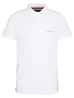 Polo Tommy Hilfiger Masculina Malha Clean Jersey Branco