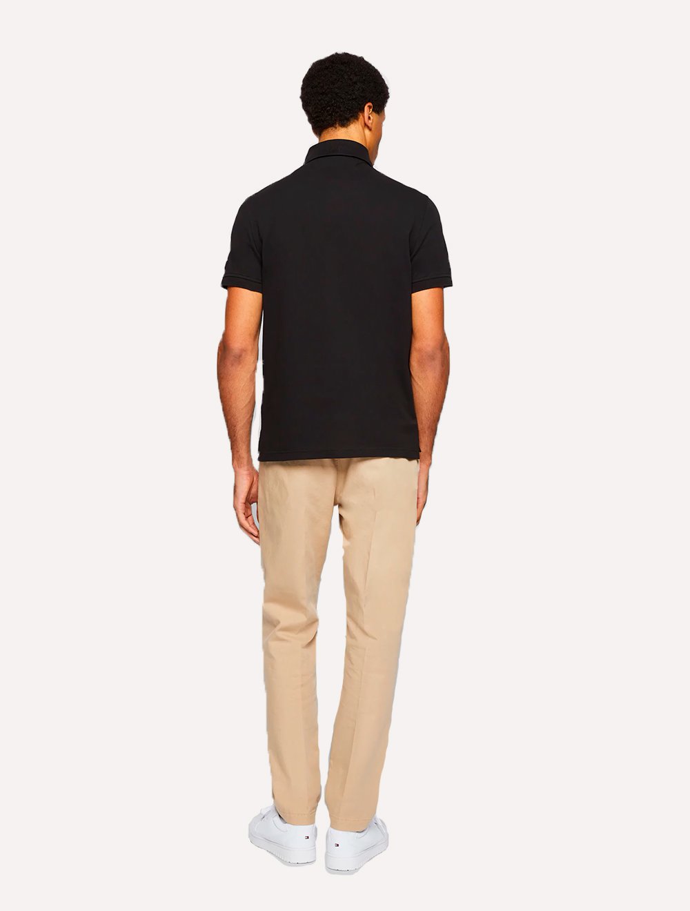 Polo Tommy Hilfiger Masculina Slim 1985 Preta