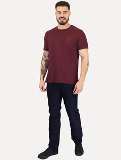 Camiseta Guess Masculina Bordado Peito Bordô