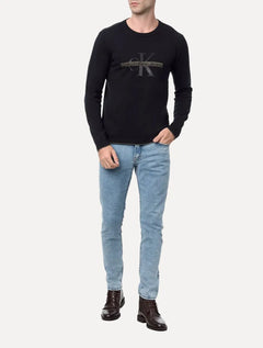 Moletom Calvin Klein Jeans Masculino Gel Reissue Stripe Preta