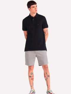 Polo Tommy Hilfiger Masculina Regular Piquet 1985 Azul Marinho