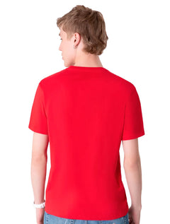 Camiseta Tommy Jeans Masculina Small Logo Text Vermelha