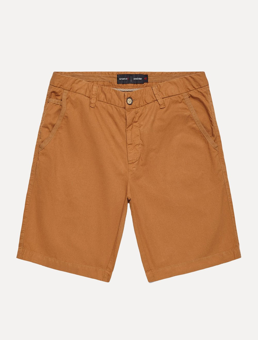 Bermuda Reserva Masculina de Sarja Casual Iron Caramelo