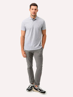 Polo Aramis Masculina Piquet Inner Detail Cinza Mescla