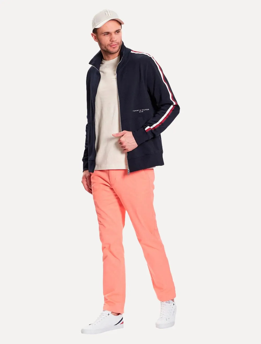 Camiseta Tommy Hilfiger Masculina Essential Cotton Icon Off-White