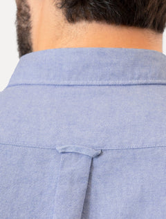 Camisa Aramis Masculina Slim Oxford Button Down Azul Royal Mescla