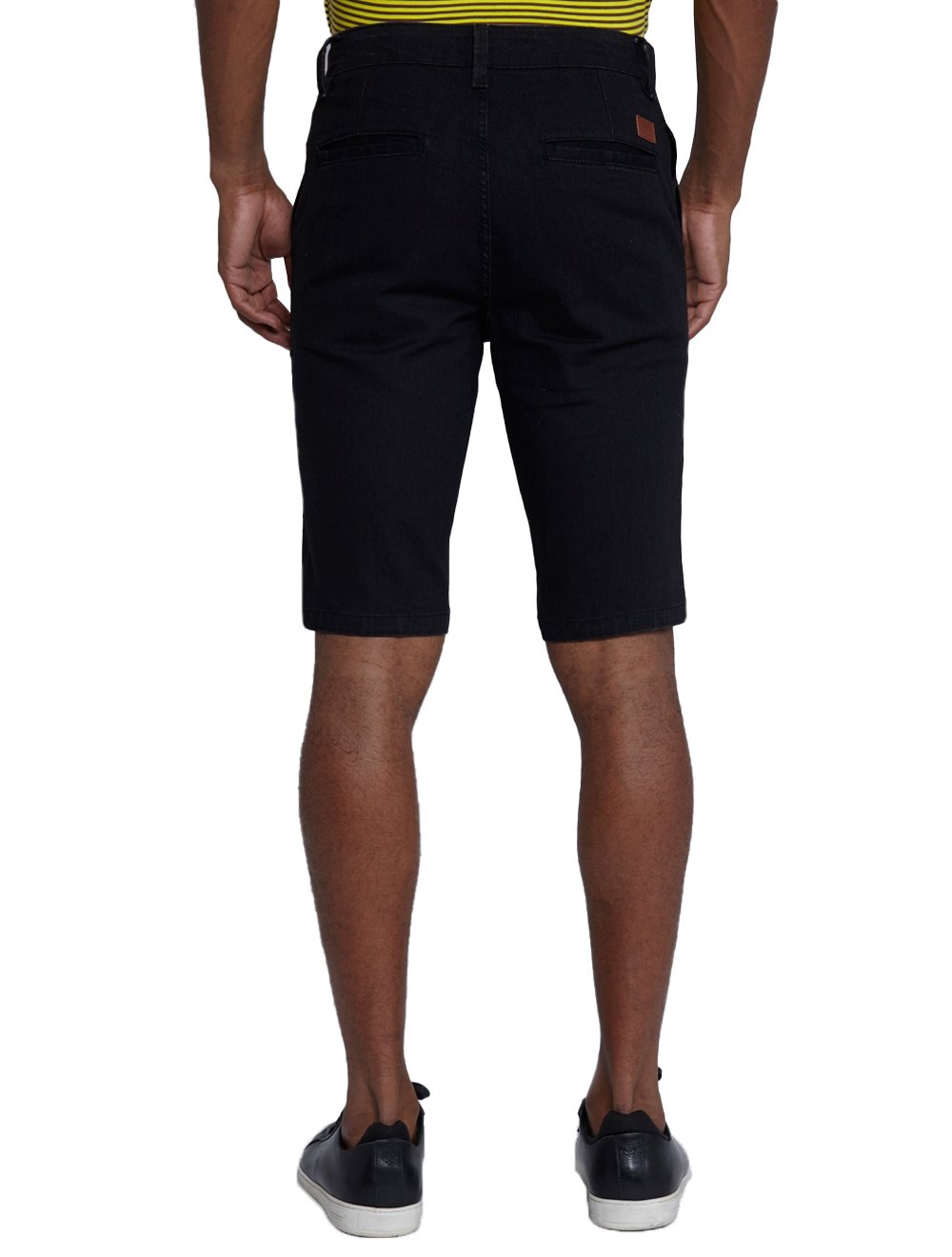 Bermuda Dudalina Jeans Masculina Stretch Bolso Faca Black Preta