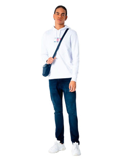 Moletom Tommy Jeans Masculino Regular Hoodie Essential Graphic Branca