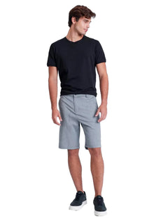Bermuda Aramis Masculina Chino Maquinetada Cinza