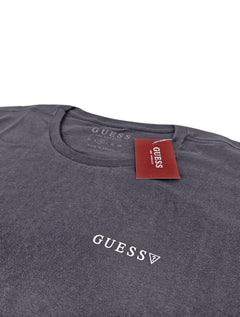 Camiseta Guess Masculina Light Small Silk Logo Cinza Médio